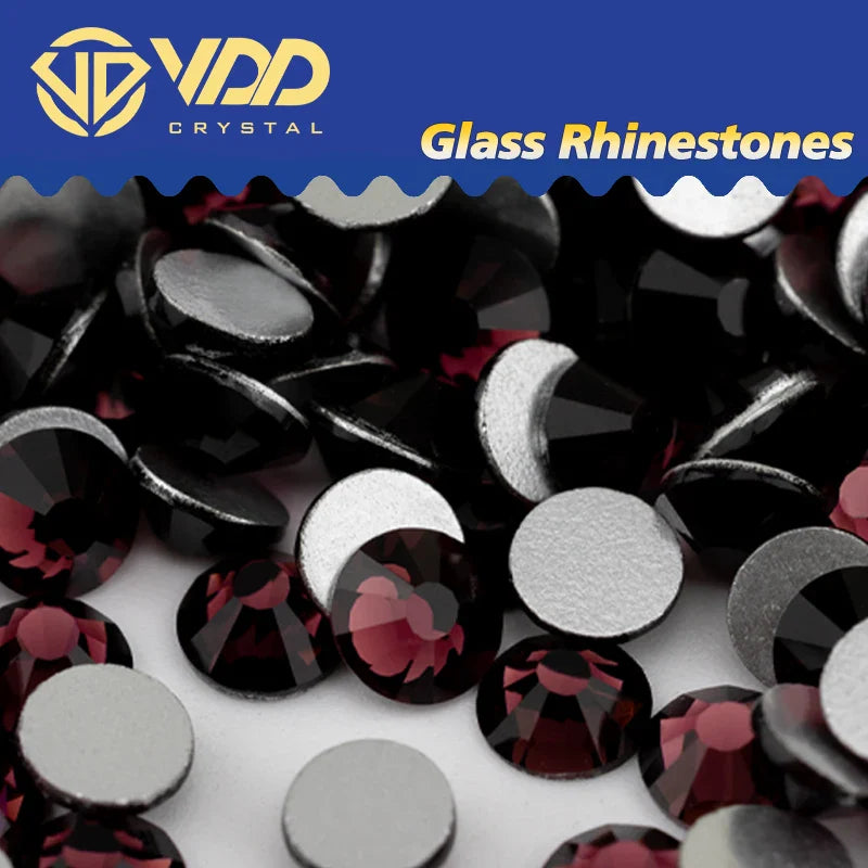 VDD SS4–SS30 Glass Crystal Rhinestones – High Quality Flatback Glitter Strass Stones for Nail Art, DIY Crafts & Decoration
