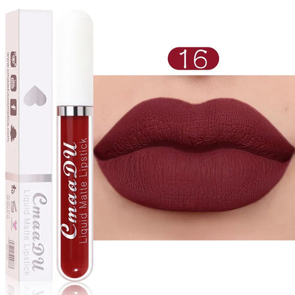 Sexy Long-Lasting Velvet Matte Lip Gloss – Waterproof, Non-Stick Red Liquid Lipstick for Women