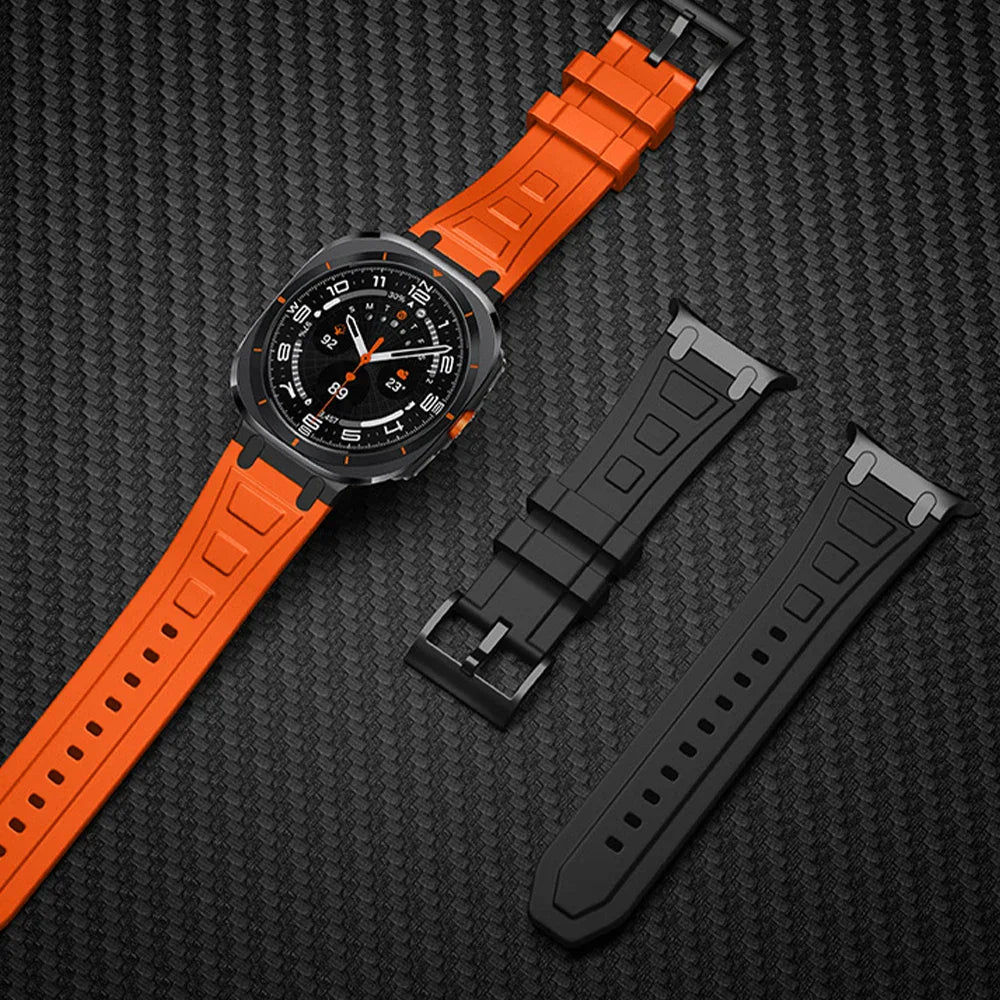 Soft Silicone Loop Strap for Samsung Galaxy Watch Ultra 47mm — Men’s Sports Band with No-Gap Curved End Bracelet