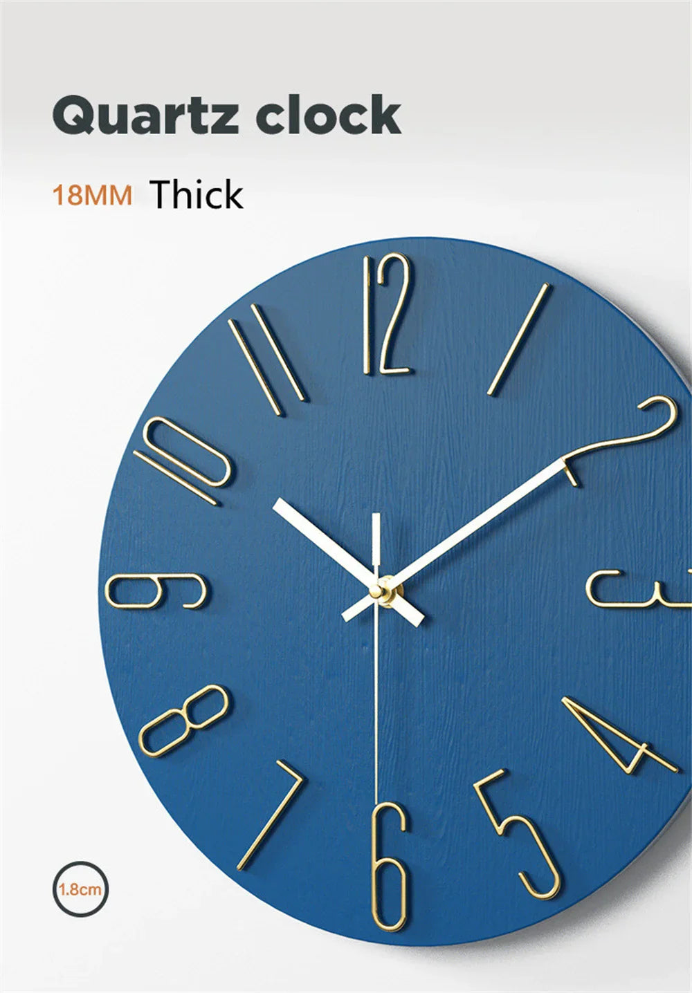 3D Digital Wall Clock – Simple Creative Household Dial, Fashion Decorative 12-Inch (30CM) Clock for Living Room