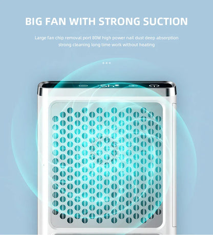 Powerful Nail Dust Vacuum Collector – Professional Nail Dust Extractor with Reusable Filter, Adjustable Speed Manicure Equipment