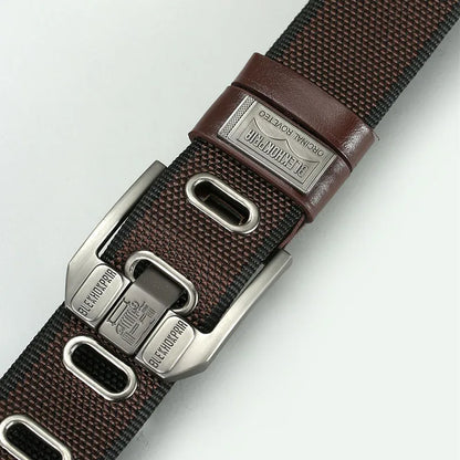 Men’s Canvas Pin Buckle Belt — Casual Retro Waistband Overalls Fashion Webbing Belt, High-Quality c032