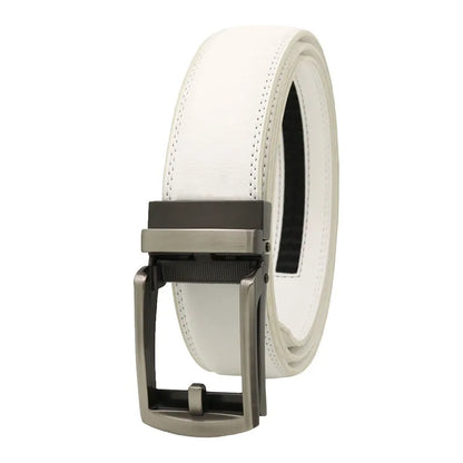 Genuine Leather Men’s Belt - Cowhide Luxury Automatic Buckle Business Casual Designer Waist Belt