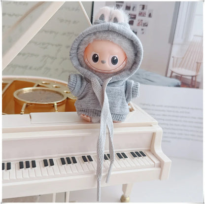 Labubu 4.0 Doll Hooded Sweater – Casual Sportswear Outfit for Mini Labubu V4 Dolls