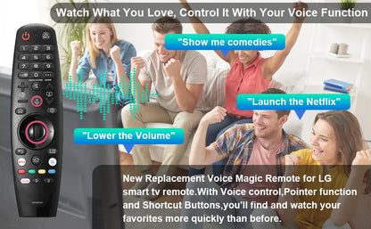 Replacement Remote Control for LG Smart TV - Voice Magic Remote with Voice Pointer for UHD, OLED, QNED LG TVs