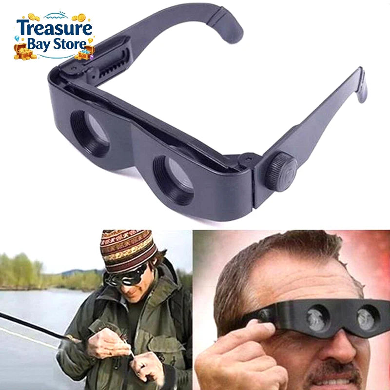 Adjustable Binocular Magnifier Glasses - Hands-Free Fishing Focus Telescope for Theater & TV Viewing