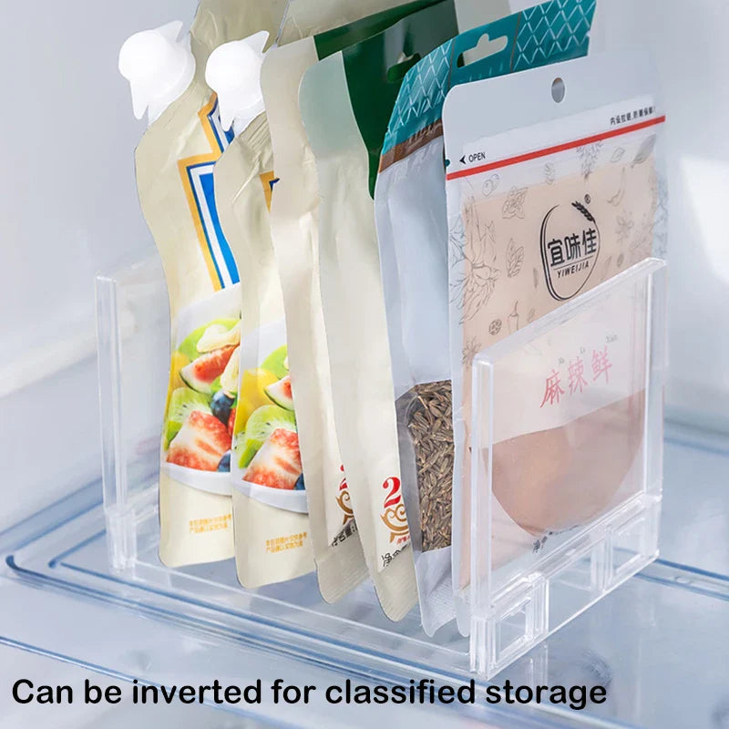Refrigerator Storage Organizer – Layered Transparent Fridge Shelves & Desktop Stand, Space-Saving Kitchen Accessory