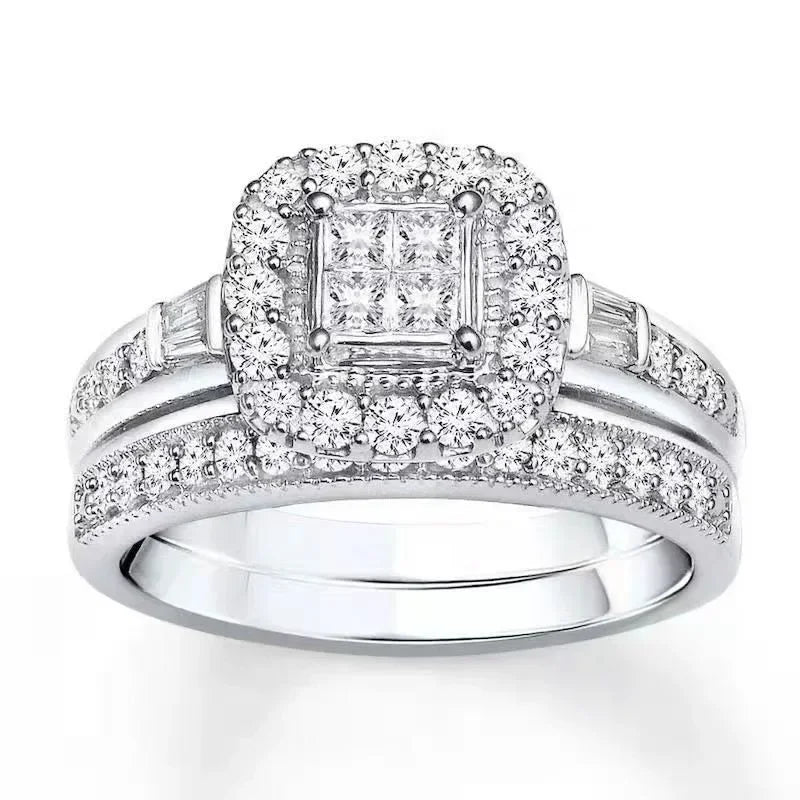 Hip Hop Style Men’s Rings - Copper Iced Out Bling Pave Cubic Zirconia Geometry Fashion Ring Jewelry Charm