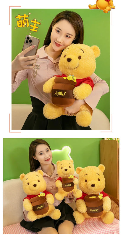 35–55cm Winnie the Pooh Plush Toy — Anime Disney Honey Jar Soft Stuffed Pooh Bear for Kids, Children, Kawaii Birthday Gift