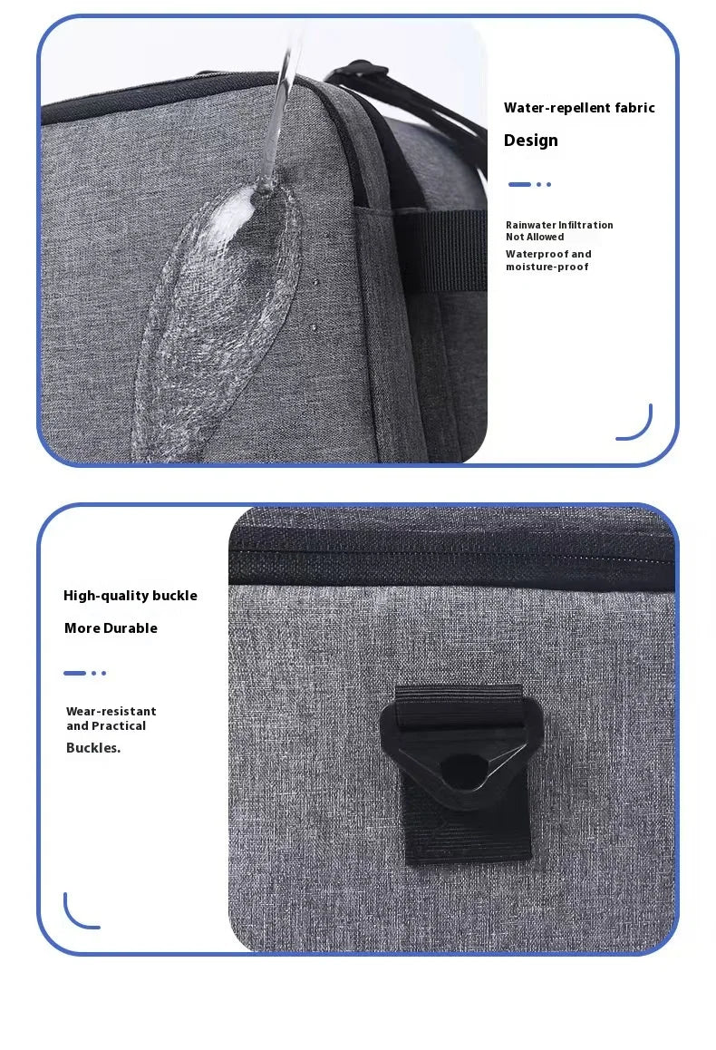 Multifunctional Double-Layer Tote Cooler Bag – Large Capacity Travel and Picnic Lunch Box with Shoulder Strap for Men and Women