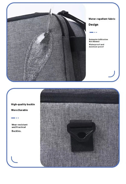 Multifunctional Double-Layer Tote Cooler Bag – Large Capacity Travel and Picnic Lunch Box with Shoulder Strap for Men and Women