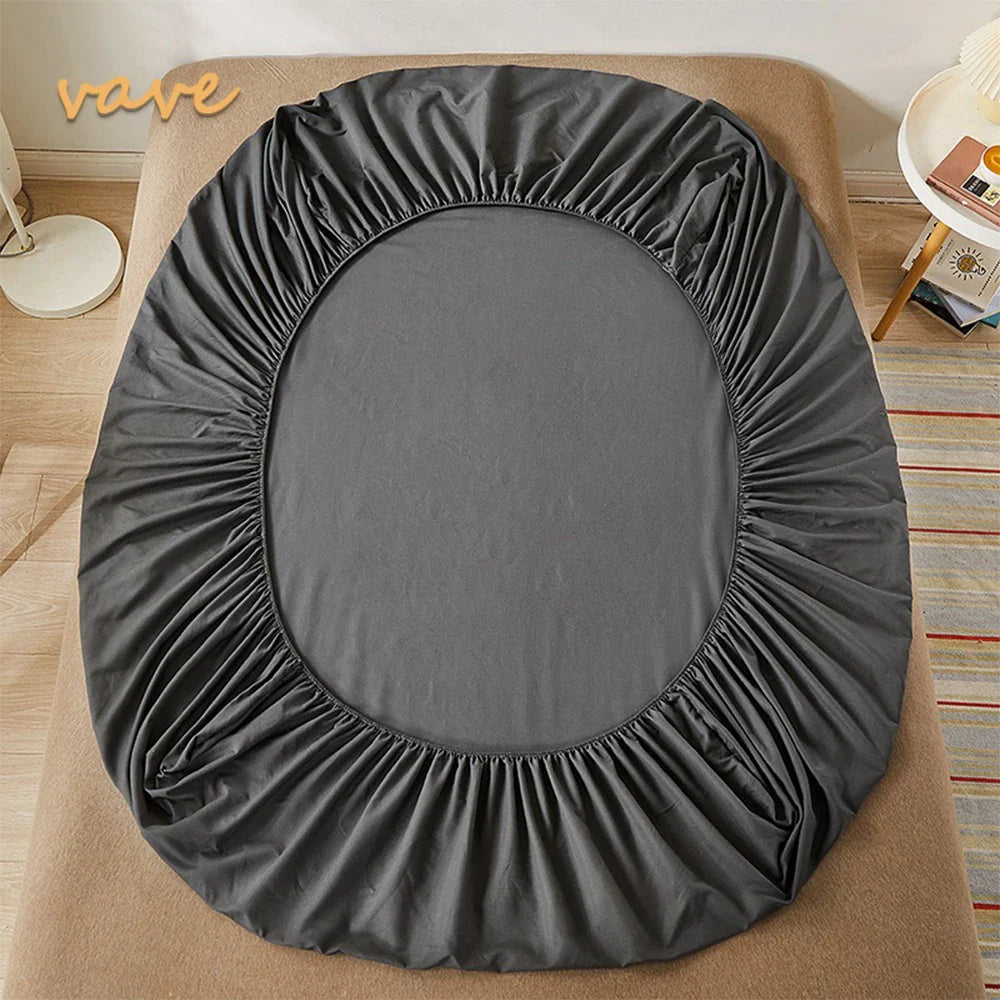 100% Cotton Fitted Sheet — Non-Slip, Adjustable Mattress Cover with Elastic Bands for Single, Double, Queen & King Beds (140/160/200cm)