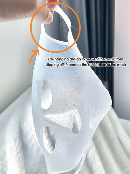 Silicone Mask Cover - 3D Hanging Ear Type, Anti-Slip & Anti-Fall, Fixed Mask Auxiliary Device, Fresh-Keeping Protective Cover