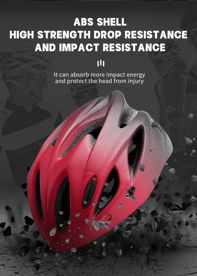 X-TIGER Cycling Helmet – Ultralight MTB Bike Helmet with LED Lights, Integrally-Molded Sports Safety Hat & Goggles Visor