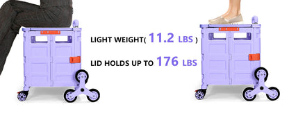 SELORSS Large Capacity Foldable Utility Cart — Portable Outdoor Shopping & Vegetable Basket Cart for Camping & Storage