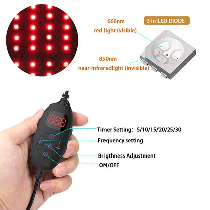 180pcs Red Light Hair Regrowth Cap – 850nm & 660nm Near-Infrared Light for Oil Control, Strengthening Hair Roots & Anti-Hair Loss