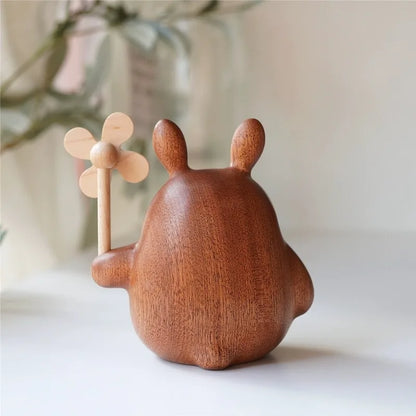Wooden Wind Chimes with Copper Bells - Totoro Entry Doorbell Pendant, Cute Door Entry Reminder, Home Decor & Housewarming Gift