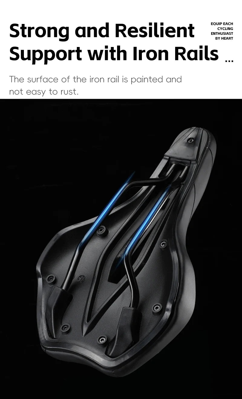 WEST BIKING Bicycle Saddle — Comfortable Hollow PU Leather Bike Seat | Wear-Resistant Road Cycling Cushion