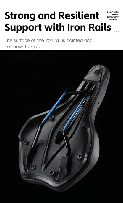 WEST BIKING Bicycle Saddle — Comfortable Hollow PU Leather Bike Seat | Wear-Resistant Road Cycling Cushion
