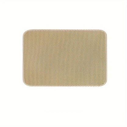 Large Cat Litter Mat – Honeycomb Double-Layer, Waterproof, Easy-Clean, Scatter Control, Stay-Clean Design