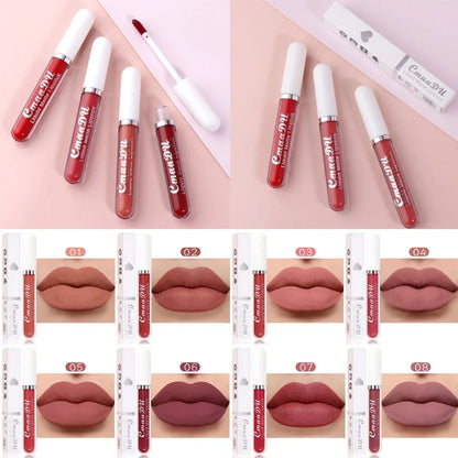 Sexy Long-Lasting Velvet Matte Lip Gloss – Waterproof, Non-Stick Red Liquid Lipstick for Women