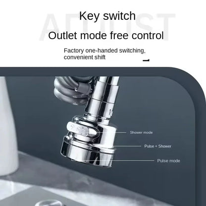 3-Mode Rotating Sink Faucet – 360° Water-Saving Filter Extension for Kitchen