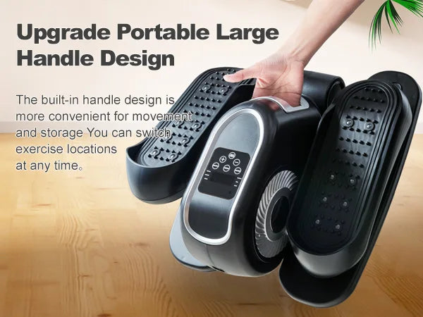 Under Desk Elliptical Machine – Leg Exerciser with Remote Control & 12 Adjustable Speeds, Quiet Elliptical Trainer