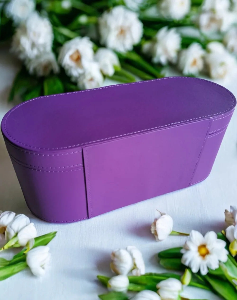 Portable PU Hair Dryer Storage Case – Large Capacity Dustproof Bag for Curling Tools & Accessories