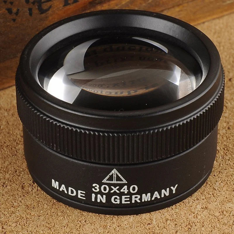 Premium 30x 40mm Magnifying Glass Loop – Microscope Lens for Coins, Stamps & Jewelry