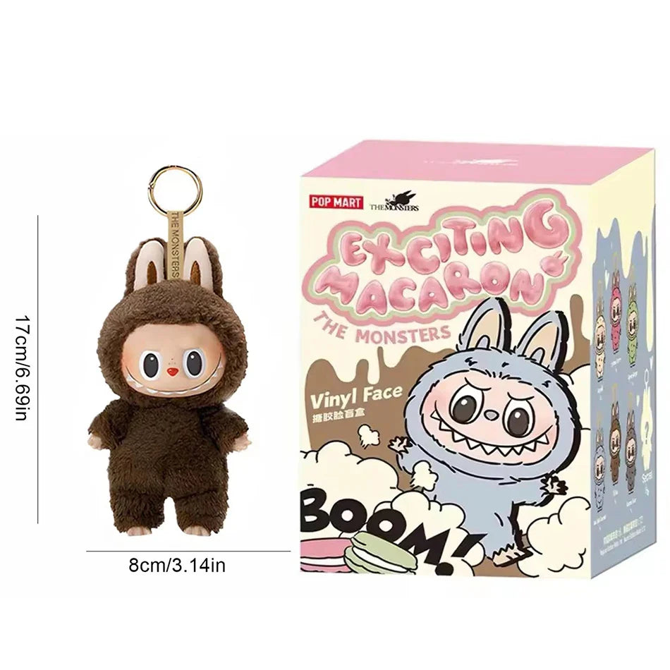High-Quality Cute Labubu The Monsters Box Toy – Cardiac Macarone Kawaii Figure Model Bag, 1:1 Replica Gift
