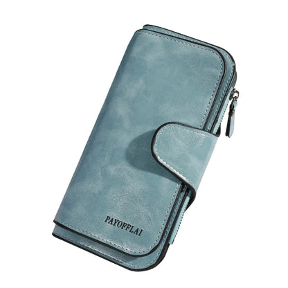 Men’s PU Leather Long Zipper Wallet – Business Card Holder & High-Quality Men’s Handbag Wallet