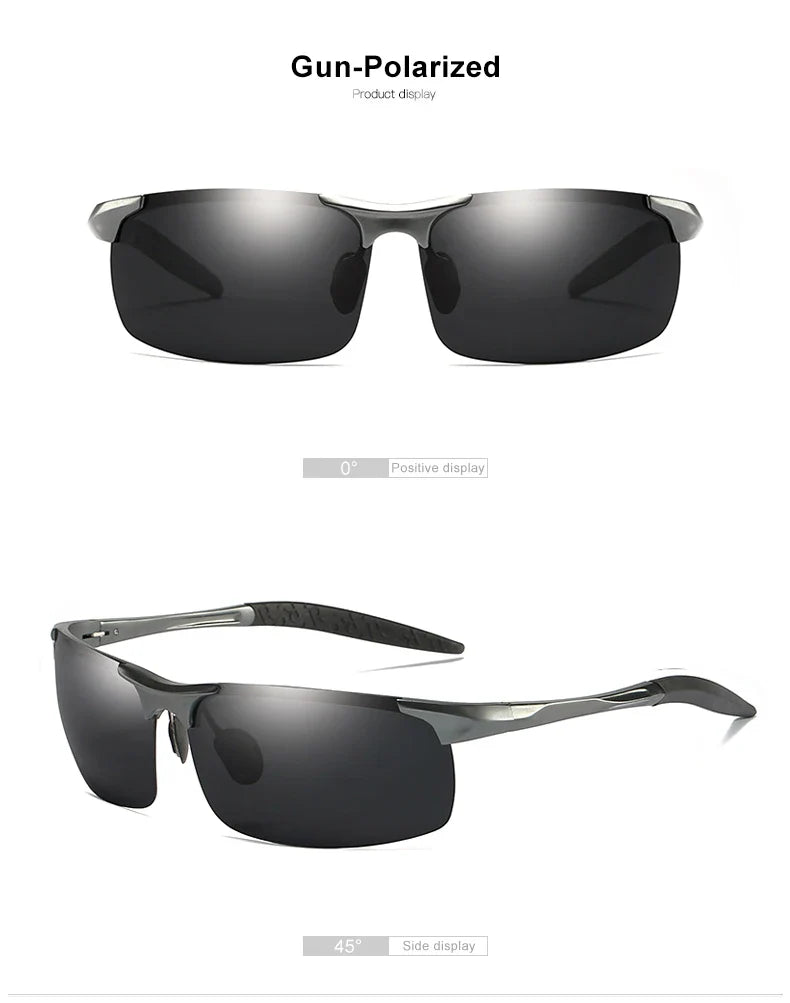 CLLOIO Aluminum Photochromic Sunglasses – Polarized Day & Night Chameleon Glasses for Men, Anti-Glare, UV Protection, Color Changing Sun Glasses