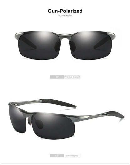 CLLOIO Aluminum Photochromic Sunglasses – Polarized Day & Night Chameleon Glasses for Men, Anti-Glare, UV Protection, Color Changing Sun Glasses