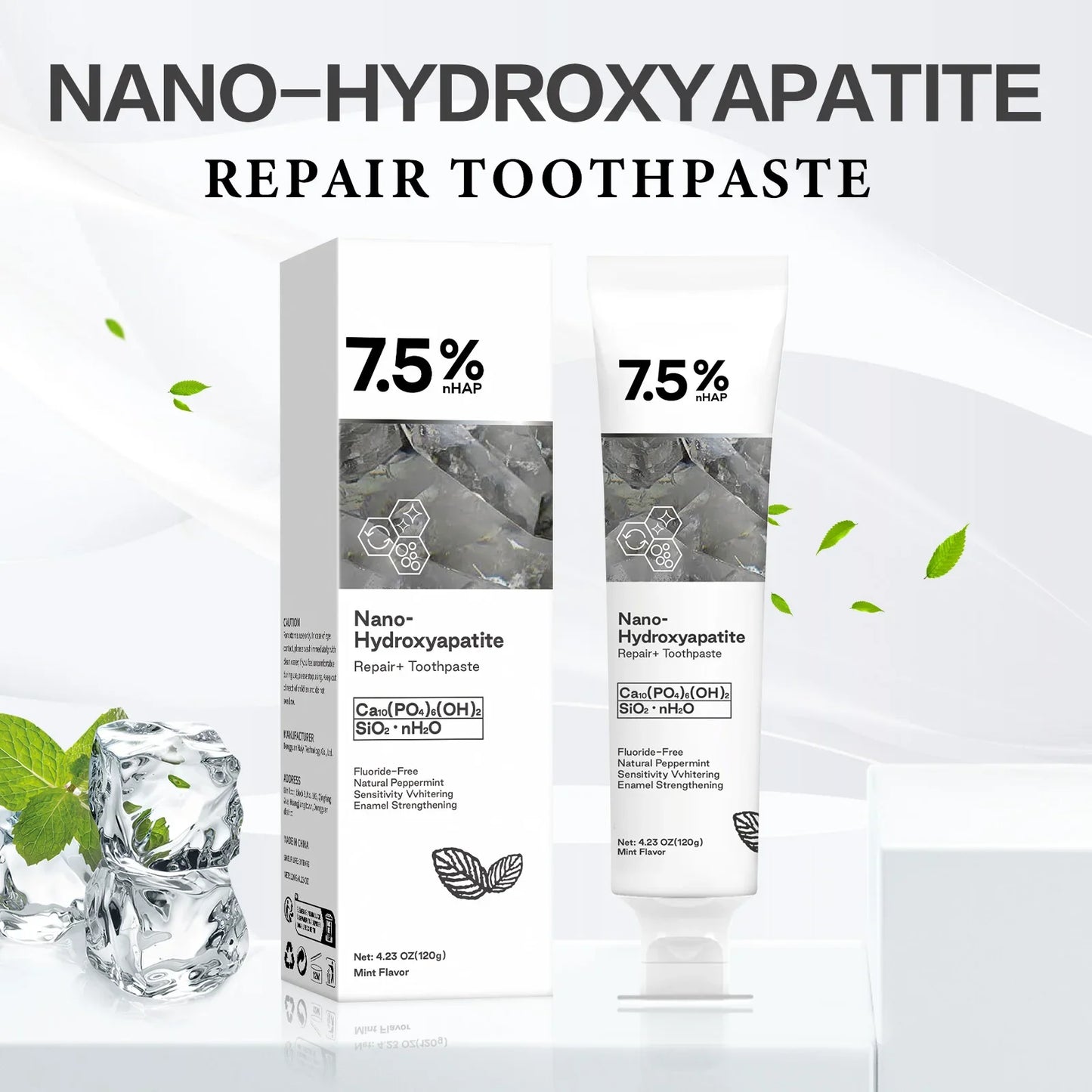 120g Nano Hydroxyapatite Toothpaste – Removes Coffee & Tea Stains, Freshens Breath, Prevents Cavities, Dental Care