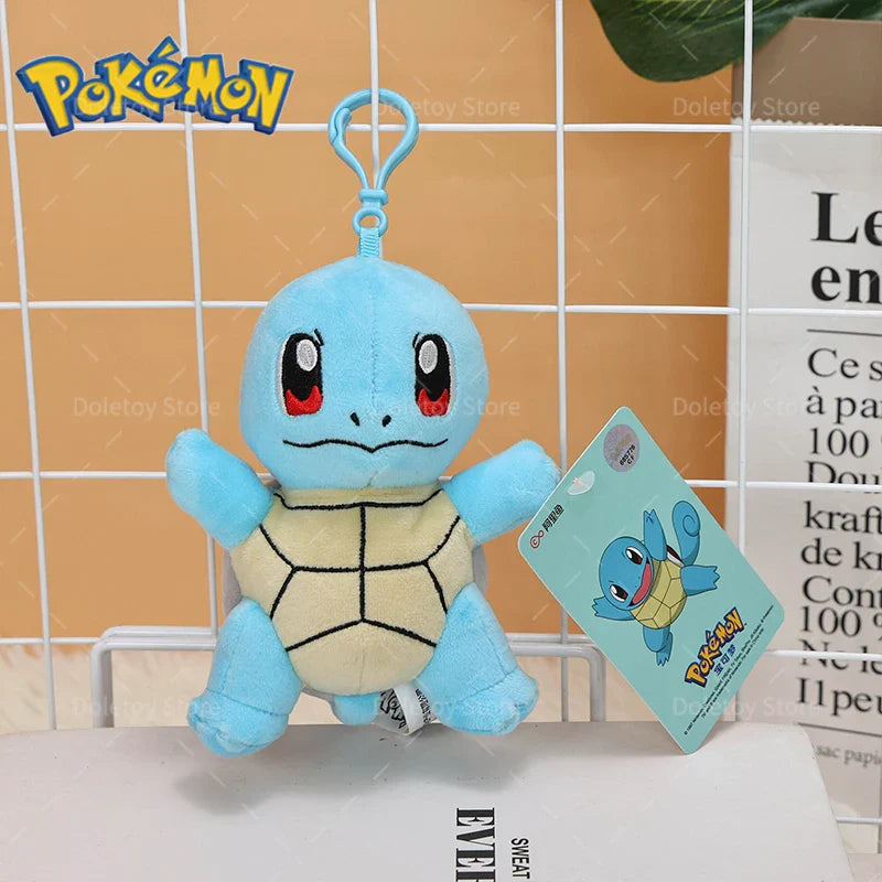 Original Pokémon Plush Keychain – Pikachu, Eevee, Charmander, Squirtle, Mew, Snorlax, Jigglypuff Cute Cartoon Doll Toy Gift for Kids