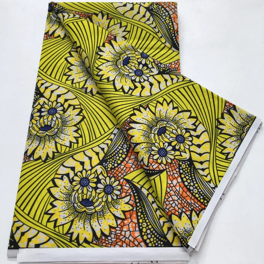 African Wax Print Fabric - Nigerian Ankara Batik Dutch Fabric for Women’s Dresses & Sewing Materials