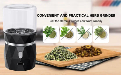 SMO Portable Electric Tobacco & Herb Grinder – Dry Grass Crusher Machine with Intelligent Touch Smoke Prevention