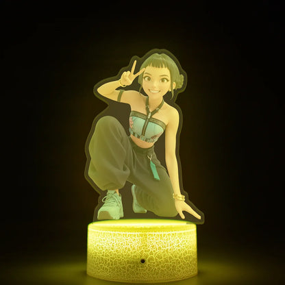 K-Pop Demon Hunters LED Night Light – Zoe, Mira, Rumi, Saja 16-Color Remote Control