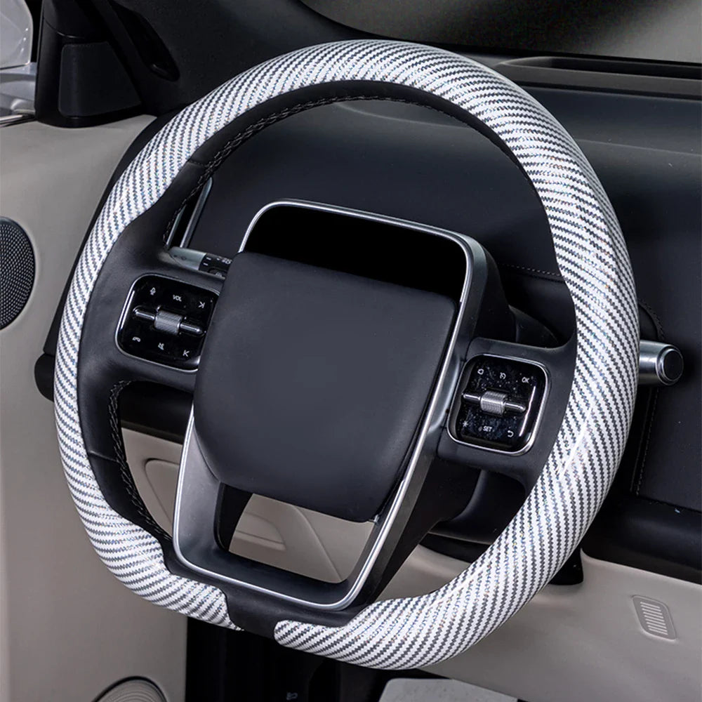 Universal 36-38cm Car Steering Wheel Cover — Non-Slip, Breathable, Fits Round & D-Shaped Wheels