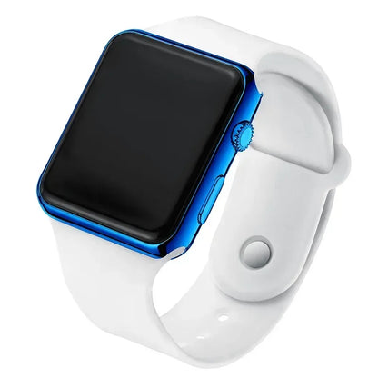 Digital LED Sport Watch – Square Electronic Wristwatch for Men & Women, Casual Silicone Fashion Watch