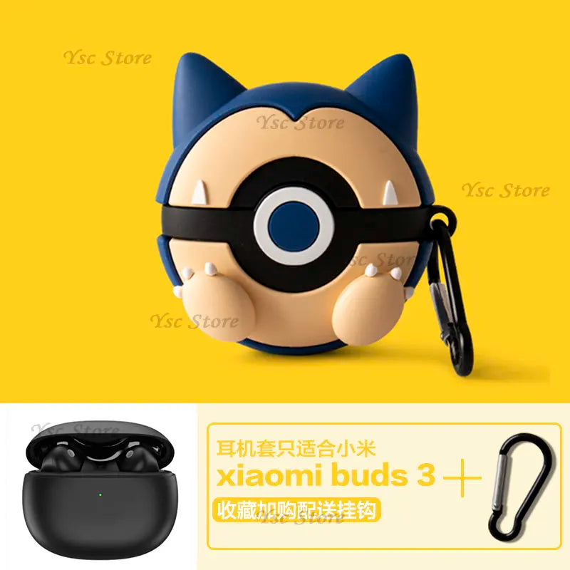 Cartoon Silicone Earphone Case for Xiaomi Buds 3 — Soft Protective Shell for Wireless Earbuds