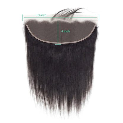 24 26 Inch Straight Lace Frontal Human Hair - 13x6 Preplucked Transparent HD Lace Brazilian Hair Closure For Women