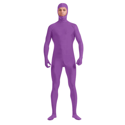 Full Body Zentai Suit for Men – Halloween Second Skin Tight Spandex Nylon Bodysuit Cosplay Costume