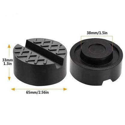 Universal Car Lift Jack Support Stand Rubber Pads - Slotted Floor Frame Rail Adapter and Wheel Dolly Repair Tools for Lexus, Subaru, Fiat, Volvo