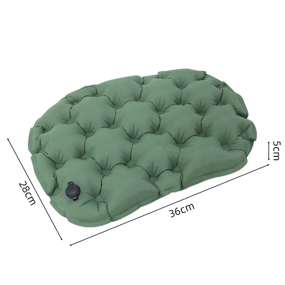 Inflatable Seat Cushion 36x28cm Portable Outdoor Camping Hiking Travel Chair Pad Lightweight Comfortable Inflatable Sitting Mat