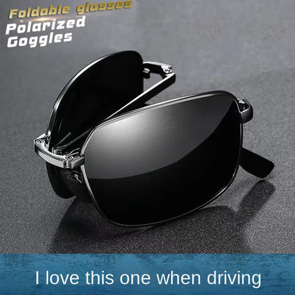 2023 Foldable Polarized Sunglasses – High-Quality Vintage Metal Frame UV400 for Men & Women