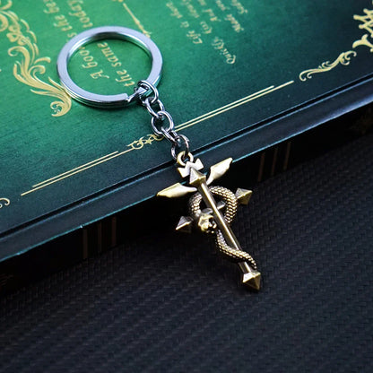 Edward Metal Arm Keychain – Anime Keyring Pendant for Men & Car Accessories