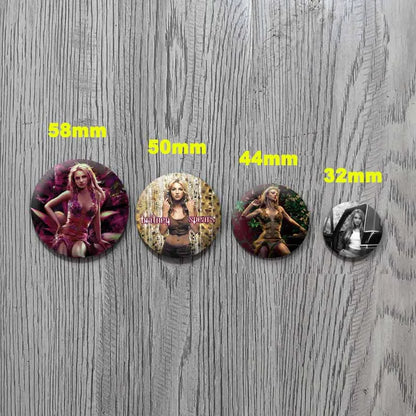 Britney Spears Music Brooch Pin – Pop Singer Badge Jewelry for Bags & Clothing, Fan Collection Accessories & Gift Item