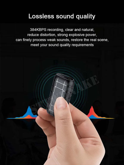 Mini Voice Activated Recorder – 500 Hours Digital Recording Device, Professional Sound Dictaphone, Portable & Compact Audio Micro Recorder