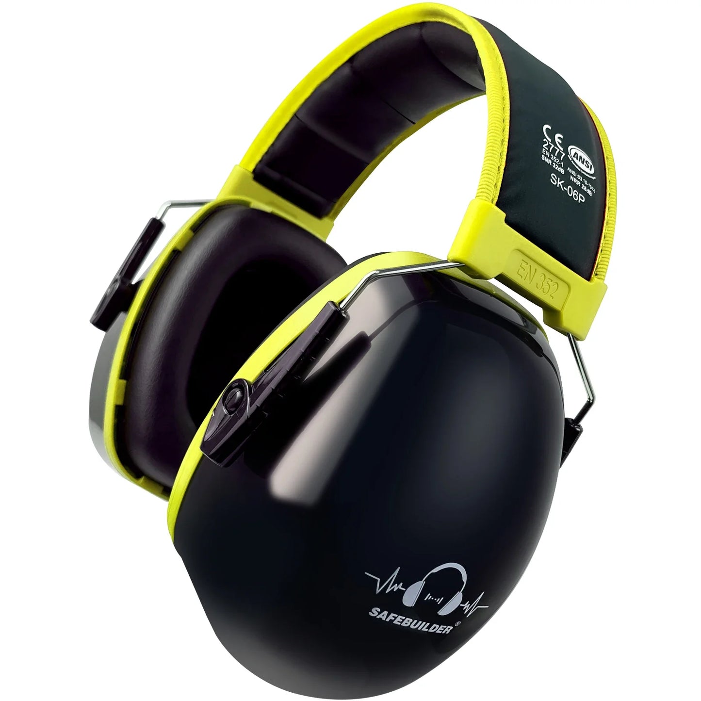 Adjustable Noise Reduction Ear Muffs NRR 28dB – SK-06P Hearing Protection Ear Defenders for Work, Mowing & Industrial Use